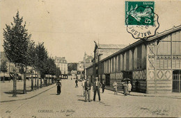 Corbeil * Rue De La Commune Et Les Halles * Villageois - Corbeil Essonnes