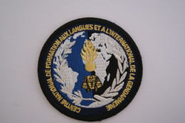 PATCH ECUSSON INSIGNE CENTRE NATIONAL DE FORMATION AUX LANGUES ET A L'INTERNATIONALE DE LA GENDARMERIE TETE DE SPHINX - Police & Gendarmerie