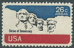 1974 STATI UNITI POSTA AEREA MONUMENTO NAZIONALE MONTE RUSHMORE MNH ** - RD51-4 - 3b. 1961-... Nuovi