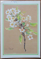 ISRAEL LYON PRINTER 813 CARMEL PEAR BLOSSOM PAINTER ARTIST ART PICTURE JUDAICA CARD POSTCARD CARTOLINA ANSICHTSKARTE - Nouvel An