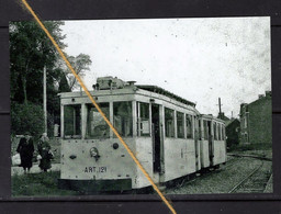 PHOTO TRAM WASSEIGES LIEGE LIGNE HANNUT FORVILLE MOTRICE ART 121 REPRO - Tramways