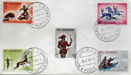 SAINT MARIN FDC 1966 Chasse Tir A Larc - Other