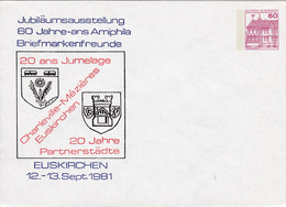 BRD,  PU 115 D2/017, BuSchl 60, EUSKIRCHEN : 20 Jahre Partnerstädte - Privé Briefomslagen - Ongebruikt