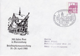 BRD,  PU 115 D2/058c, BuSchl 60, Ravensburg : 300 Jahre Post - Enveloppes Privées - Oblitérées