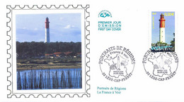 Enveloppe 1er Jour Le Phare Du Cap Ferret, 2004 (YT 3709) - 2000-2009