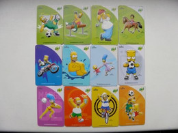 12 Different Magnets From Lithuania IKI Supermarket "The Simpsons" Sport Animation 4x6cm - Sport