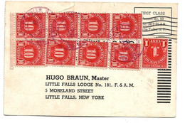 USA299 / Masonic Meeting (Freimaurertreffen) Little Falls N.Y. 1954. Eintrittskarte Nr. 1 - Briefe U. Dokumente