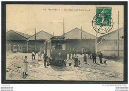 CPA 92 Bagneux Les Depot Des Tramways - Bagneux