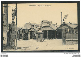 CPA 92 Asnieres Depot Des Tramway - Asnieres Sur Seine