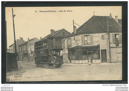 CPA 92 Gennevilliers Rue De Paris Et Le Tramway - Gennevilliers