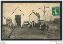 CPA 29 Le Conquet La Gare Et Le Tramway Ligne De Brest Le Conquet - Le Conquet