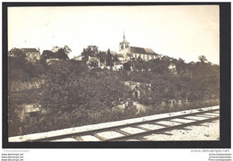 CPA 10 Ervy Le Chatel Carte Photo Vue De L'eglise La Voie Ferrée - Ervy-le-Chatel