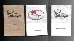 3 Tovagliolini Da Caffè - Caffè Posillipo - Serviettes Publicitaires