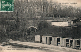 Bourg De Péage (Drôme) Pont De La Maladière Et Les Bains - Edition C. Artige Fils, Carte N° 1161 - Bourg-de-Péage