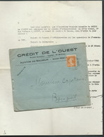 Yvert N° 158 Sur LAC Obl. Saumur 31/03/1923 , Au Tarif Imprimé Du 1/04/1920 Au 24/03/1924  -  Aoa19801 - Storia Postale