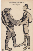 CPA (illustrateur   )( Guerre 14-18)  Entente Cordiale  Deux Copains(boite 12) Mass Boeuf - Mass'Boeuf