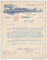 ANGLETERRE LONDRES LONDON FACTURE 1924  Agence Générale Agricole  Covent Garden   -  W1 - Royaume-Uni