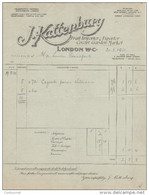 ANGLETERRE LONDRES LONDON W.C. FACTURE 1931  Fruit Importer & Exporter K. KATTENBURG Covent Garden Market -  W1 - Royaume-Uni