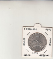 Uganda - Bank Of Uganda - Five Schillings 1972 Rara Qfd - Ouganda