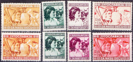 YUGOSLAVIA - JUGOSLAVIA - CHILD PROTECTION -  ERROR  COLOR  - Mi. 418/21 - **MNH - 1940 - Other & Unclassified