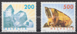 SUISSE 2002 2 TP Minéraux N° 1732 à 1733 YT Neuf ** Mnh - Minerals