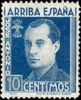 ESPAGNE / SPAIN / ESPAÑA 1939 Sello Benéfico 10c Azul José Antonio "Usado" (sin Goma) - Beneficiencia (Sellos De)
