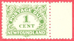 Canada Newfoundland # J1 - 1 Cent - Mint N/H VF - Dated  1939 - Postage Due /  Affranchissement  Dû - Fin De Catalogue (Back Of Book)