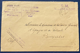 Lettre En SM Bilingue Du 2e Regiment De Carabiniers Cyclistes/ état-major Obl "9 Postes Militaires Belgique 9" RR - Weltkrieg 1939-45 (Briefe U. Dokumente)