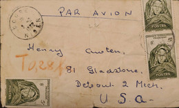 O) 1956 FRENCH WEST AFRICA, WOMAN MAURITANIA SCT 49, FROM NIGER TO USA - Covers & Documents