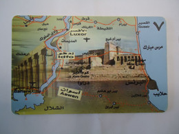 EGYPT  USED CARDS MAP AND MONUMENTS - Aegypten