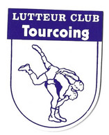 LUTTEUR CLUB TOURCOING NORD - BLASON EN TISSU PLASTIFIE ( ANCIEN ) VOIR LE SCANNER - Kleding, Souvenirs & Andere