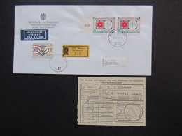 Österreich 1983 Einschreiben Mit Aufgabeschein 1017 Wie Parlament Flugpost Air Mail Nach Omer Israel Mit 2 Ank. Stempel - Brieven En Documenten