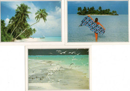 3 CPM  ( Postcard) - Maldives  Islands - Edito Service S.A 1979 - Maldive