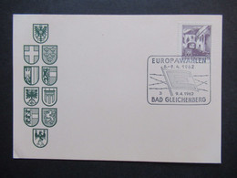 Österreich Sonderkarte Europawahlen 1962 Bad Gleichenberg Mit Sonderstempel - Brieven En Documenten