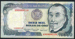 PERU P124 10000 SOLES DE ORO 5.11.1981 #A/M      VF  NO P.h. - Pérou