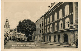 Real Photo Adolf Hitler In Braunau Am Inn. Geburtshaus Unseres Fuhrers Dos Ticket Rationnement . Food Rationing - Braunau