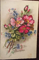 Cpa,  éditions MD Paris, Bonne Fête Maman, Bouquet De Fleurs, Paillettes, écrite, N° 3110 - Mother's Day