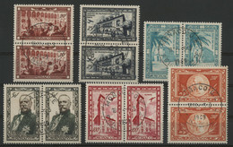 MONACO POSTE AERIENNE PAIRES Des N° 36 + 37 + 38 + 39 + 40 + 41 Cote 72 € Oblitérés. TB - Airmail