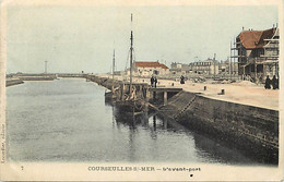 - Calvados -ref-G374- Courseulles Sur Mer - L Avant Port - Maison En Travaux - Edit.lecordier - Carte Colorisée - - Courseulles-sur-Mer