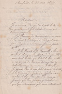 Saint-Martin De Bienfaite (Calvados 14) Lettre écrite De Bienfaite Signée Loir Curé De Bienfaite  Le 22 Mars 1877 - Handtekening