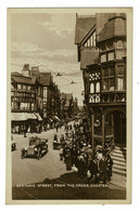 Ref 1441  - Early Animated Postcard - Eastgate Street FromThe Cross - Chester Cheshire - Chester