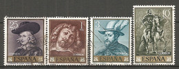 ESPAGNE - 1962 Yv. N° 1099à 1102  (o)  Rubens Cote 6,75 Euro  BE  2 Scans - 1961-70 Usati