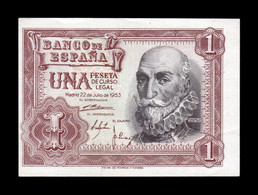 España Spain Error 1 Peseta Marquéz De Santa Cruz 1953 Pick 144 Serie 1G SC- AUNC - 1-2 Pesetas