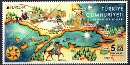 Turkey 2020, Europa - Anciant Postal Routes, MNH Single Stamp - Nuovi