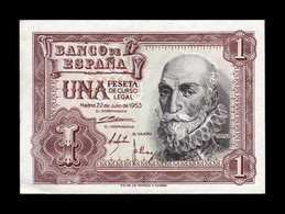 España Spain 1 Peseta M. De Santa Cruz 1953 Pick 144 Sin Serie SC- AUNC - 1-2 Pesetas