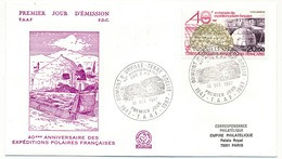 TAAF - Enveloppe FDC - 20,00 40eme Anniversaire Des Expéditions Polaires  - Dumont Durville Terre Adélie - 10/12/1987 - FDC