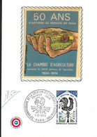 FRANCE Carte Maxi 1973 Chambre D Agriculture Tracteur - Agriculture