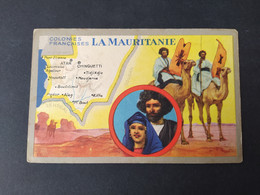 Les Colonies Françaises : La Mauritanie - Carte Géographique Et Dessin / Edition Des Produits Lion Noir - Mauretanien