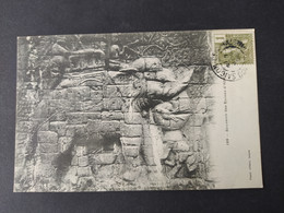 Souvenir Des Ruines D'Angkor - N°139 Edition Planté Saïgon - Timbre Et Cachet - Carte Précurseur 1900 - Cambodja