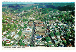 Ref 1443 - Aerial View Postcard - Lead South Dakota USA - Home Of Homestake Gold Mine - Altri & Non Classificati